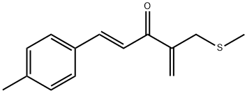 (E)-4-(methylthiomethyl)-1-(p-tolyl)penta-1,4-dien-3-one Structure