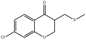 4H-1-Benzopyran-4-one, 7-chloro-2,3-dihydro-3-[(methylthio)methyl]- Structure