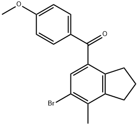 Methanone, (6-bromo-2,3-dihydro-7-methyl-1H-inden-4-yl)(4-methoxyphenyl)- Structure