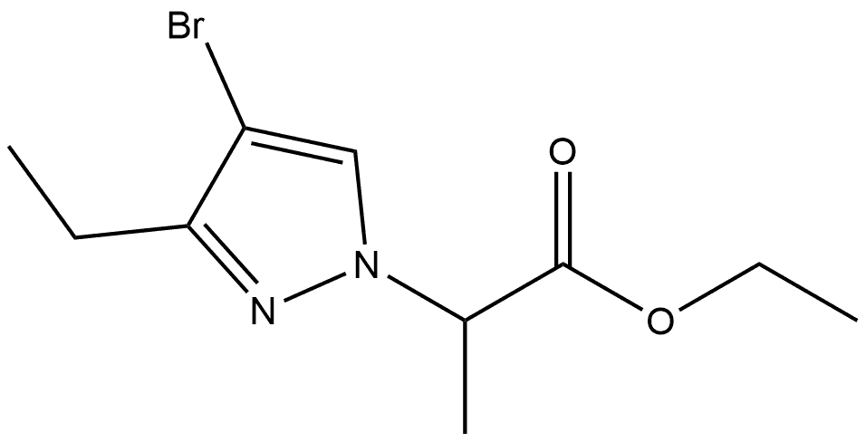 ethyl 2-(4-bromo-3-ethyl-1H-pyrazol-1-yl)propanoate Structure