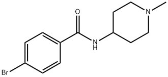 4-溴-N-(1-甲基-4-哌啶基)苯甲酰胺 结构式