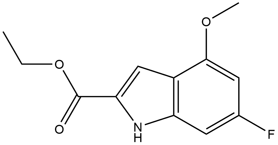 Ethyl 6-Fluoro-4-methoxyindole-2-carboxylate Structure