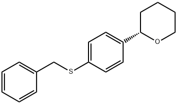 2107296-17-1 2H-Pyran, tetrahydro-2-[4-[(phenylmethyl)thio]phenyl]-, (2S)-