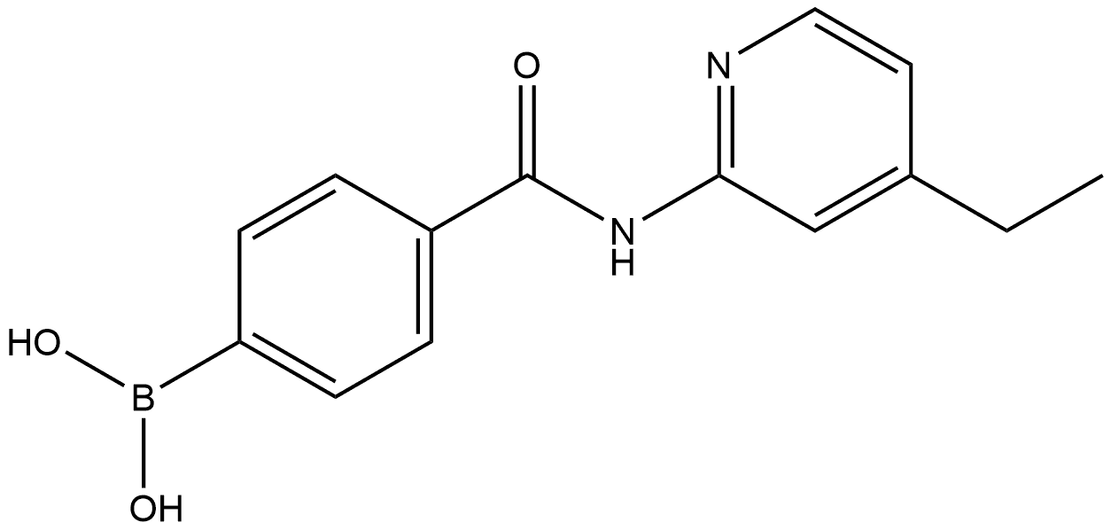 B-[4-[[(4-Ethyl-2-pyridinyl)amino]carbonyl]phenyl]boronic acid,2108187-05-7,结构式