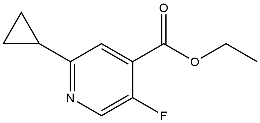 Ethyl 2-cyclopropyl-5-fluoro-4-pyridinecarboxylate Structure