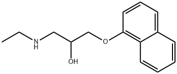 2-Propanol, 1-(ethylamino)-3-(1-naphthalenyloxy)-, 2111-24-2, 结构式