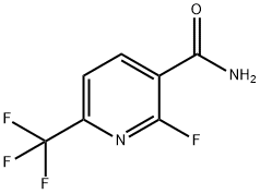 2-氟-6-(三氟甲基)-3-吡啶甲酰胺 结构式