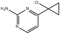 4-(1-chlorocyclopropyl)pyrimidin-2-amine 结构式