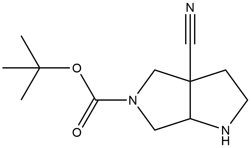 1,1-Dimethylethyl 3a-cyanohexahydropyrrolo[3,4-b]pyrrole-5(1H)-carboxylate Structure