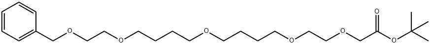 3,6,11,16,19-Pentaoxaeicosanoic acid, 20-phenyl-, 1,1-dimethylethyl ester Structure