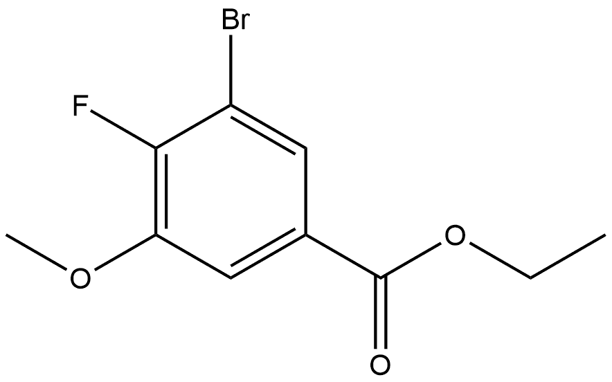 Ethyl 3-bromo-4-fluoro-5-methoxybenzoate 结构式