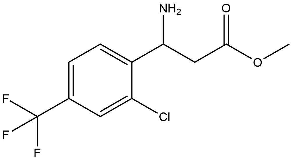 Benzenepropanoic acid, β-amino-2-chloro-4-(trifluoromethyl)-, methyl ester Structure