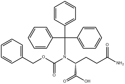 (R)-5-Amino-2-(((benzyloxy)carbonyl)(trityl)amino)-5-oxopentanoic acid 结构式