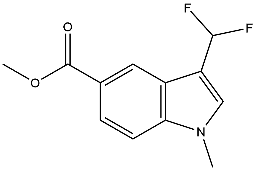 methyl 3-(difluoromethyl)-1-methyl-1H-indole-5-carboxylate Structure