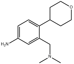 Benzenemethanamine, 5-amino-N,N-dimethyl-2-(tetrahydro-2H-pyran-4-yl)- Structure