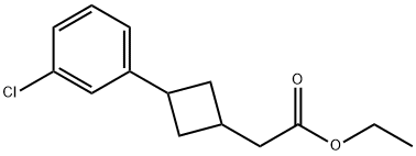 Cyclobutaneacetic acid, 3-(3-chlorophenyl)-, ethyl ester Structure