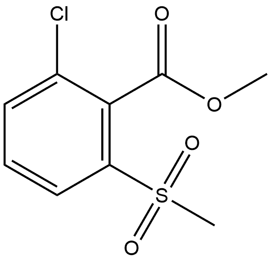 Methyl 2-chloro-6-(methylsulfonyl)benzoate 结构式