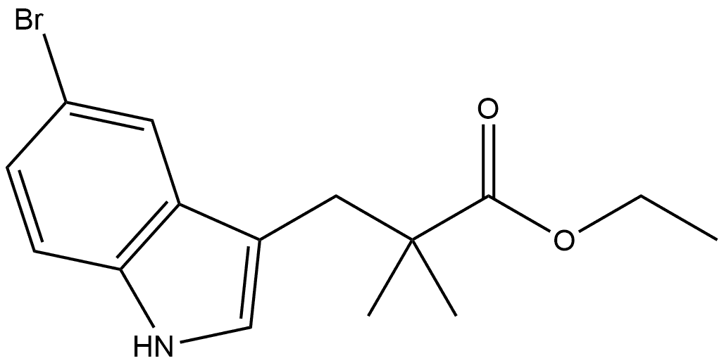 ETHYL 3-(5-BROMO-1H-INDOL-3-YL)-2,2-DIMETHYLPROPANOATE,2114092-61-2,结构式