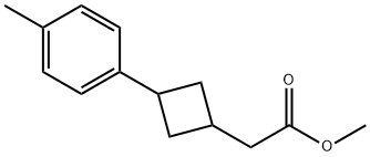 Cyclobutaneacetic acid, 3-(4-methylphenyl)-, methyl ester Structure