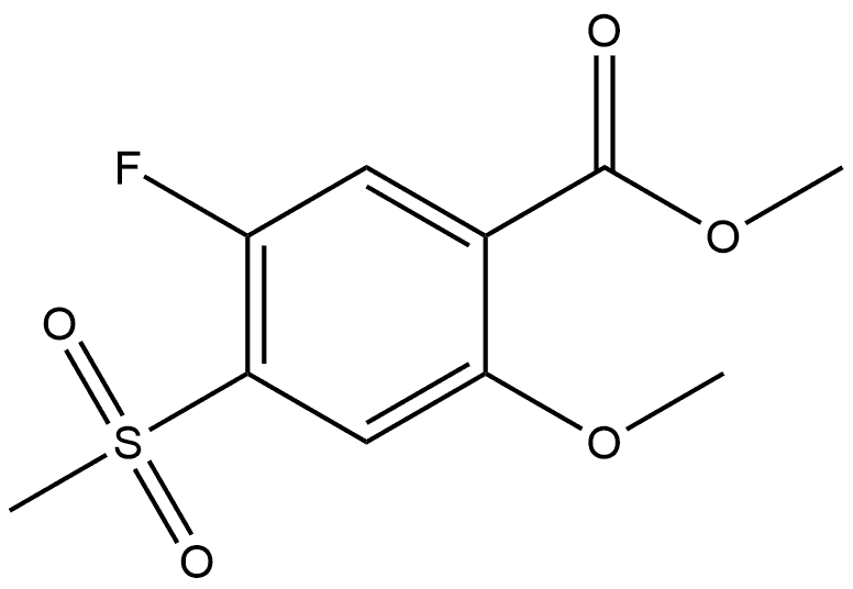 Methyl 5-fluoro-2-methoxy-4-(methylsulfonyl)benzoate Struktur
