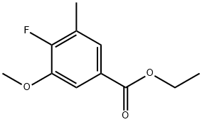 ethyl 4-fluoro-3-methoxy-5-methylbenzoate 结构式