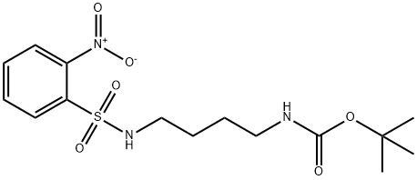 Carbamic acid, N-[4-[[(2-nitrophenyl)sulfonyl]amino]butyl]-, 1,1-dimethylethyl ester 结构式