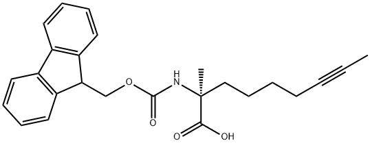 7-Nonynoic acid, 2-[[(9H-fluoren-9-ylmethoxy)carbonyl]amino]-2-methyl-, (2S)- Structure