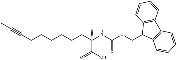 9-Undecynoic acid, 2-[[(9H-fluoren-9-ylmethoxy)carbonyl]amino]-2-methyl-, (2R)- Structure