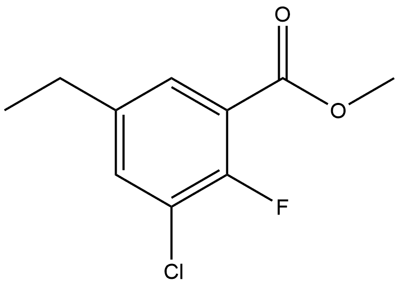 Methyl 3-chloro-5-ethyl-2-fluorobenzoate Structure