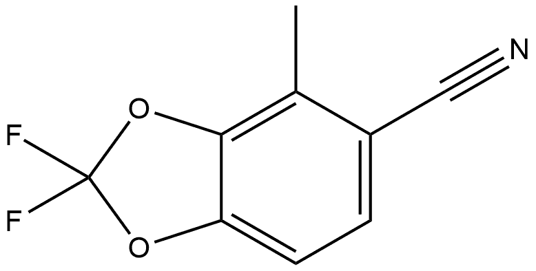 2,2-Difluoro-4-methyl-1,3-benzodioxole-5-carbonitrile Struktur
