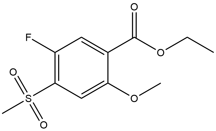 Ethyl 5-fluoro-2-methoxy-4-(methylsulfonyl)benzoate 结构式