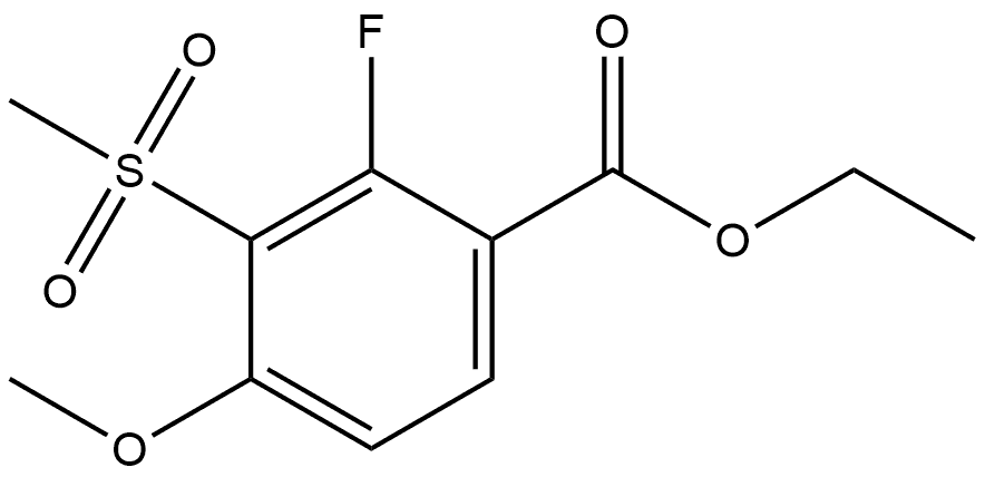 Ethyl 2-fluoro-4-methoxy-3-(methylsulfonyl)benzoate Structure