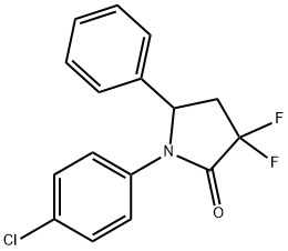 1-(4-Chlorophenyl)-3,3-difluoro-5-phenylpyrrolidin-2-one 结构式