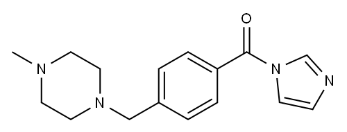 Methanone, 1H-imidazol-1-yl[4-[(4-methyl-1-piperazinyl)methyl]phenyl]- Structure