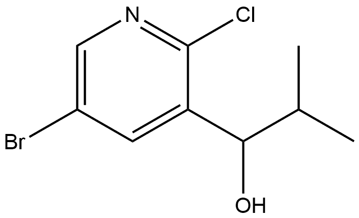 1-(5-bromo-2-chloropyridin-3-yl)-2-methylpropan-1-ol Struktur