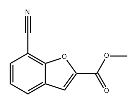 2-Benzofurancarboxylic acid, 7-cyano-, methyl ester Struktur