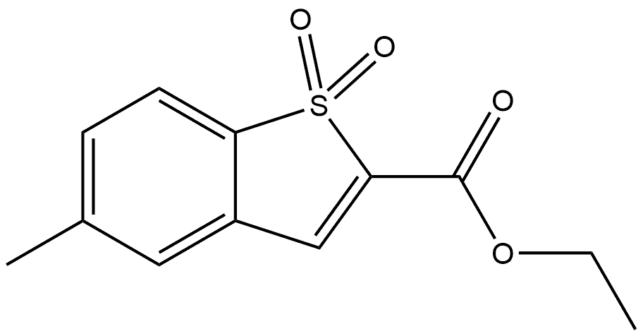 ethyl 5-methylbenzo[b]thiophene-2-carboxylate 1,1-dioxide 结构式