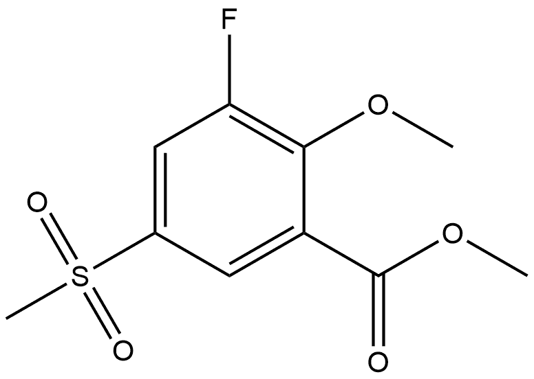 Methyl 3-fluoro-2-methoxy-5-(methylsulfonyl)benzoate Structure