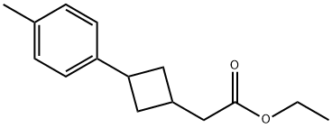 Cyclobutaneacetic acid, 3-(4-methylphenyl)-, ethyl ester Structure
