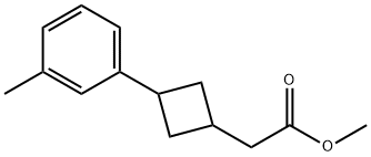Cyclobutaneacetic acid, 3-(3-methylphenyl)-, methyl ester Structure