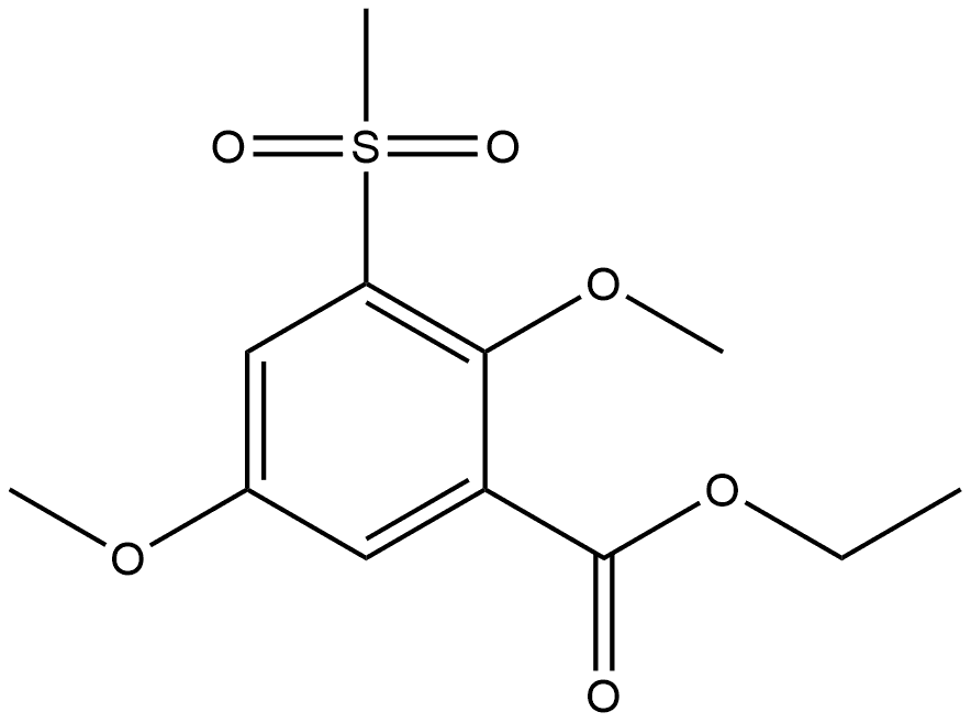 Ethyl 2,5-dimethoxy-3-(methylsulfonyl)benzoate Structure