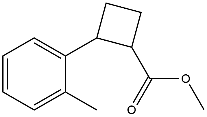Methyl 2-(2-methylphenyl)cyclobutanecarboxylate 结构式