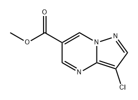 Pyrazolo[1,5-a]pyrimidine-6-carboxylic acid, 3-chloro-, methyl ester Struktur