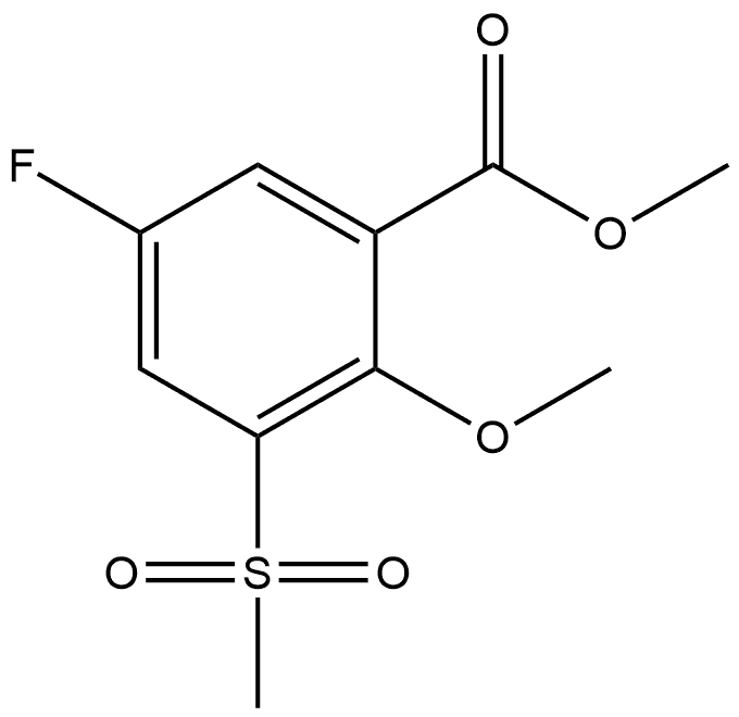 Methyl 5-fluoro-2-methoxy-3-(methylsulfonyl)benzoate Structure