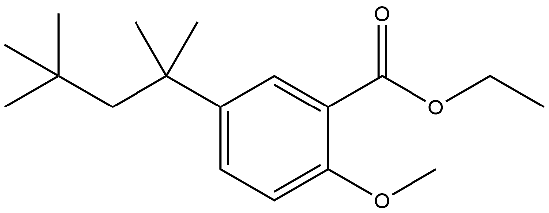 Ethyl 2-methoxy-5-(1,1,3,3-tetramethylbutyl)benzoate Struktur