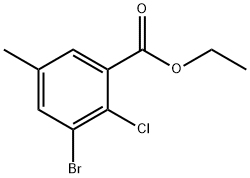 ethyl 3-bromo-2-chloro-5-methylbenzoate 结构式