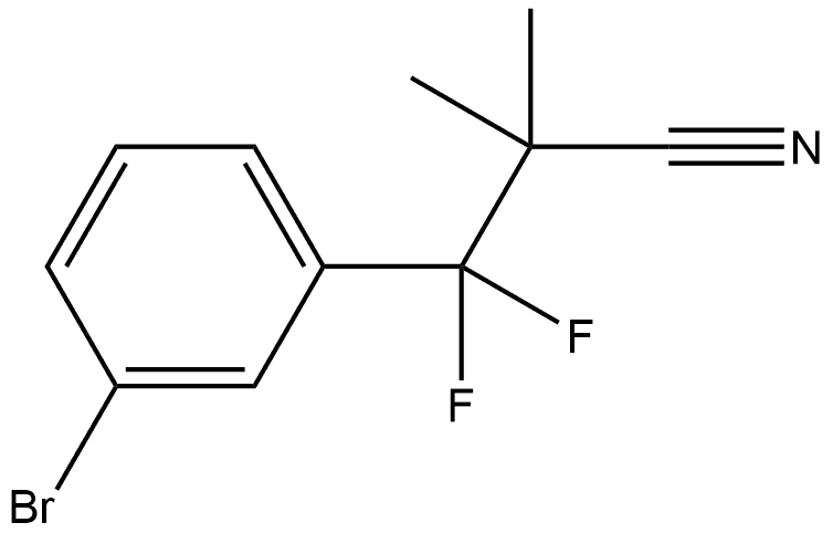 3-Bromo-β,β-difluoro-α,α-dimethylbenzenepropanenitrile Struktur