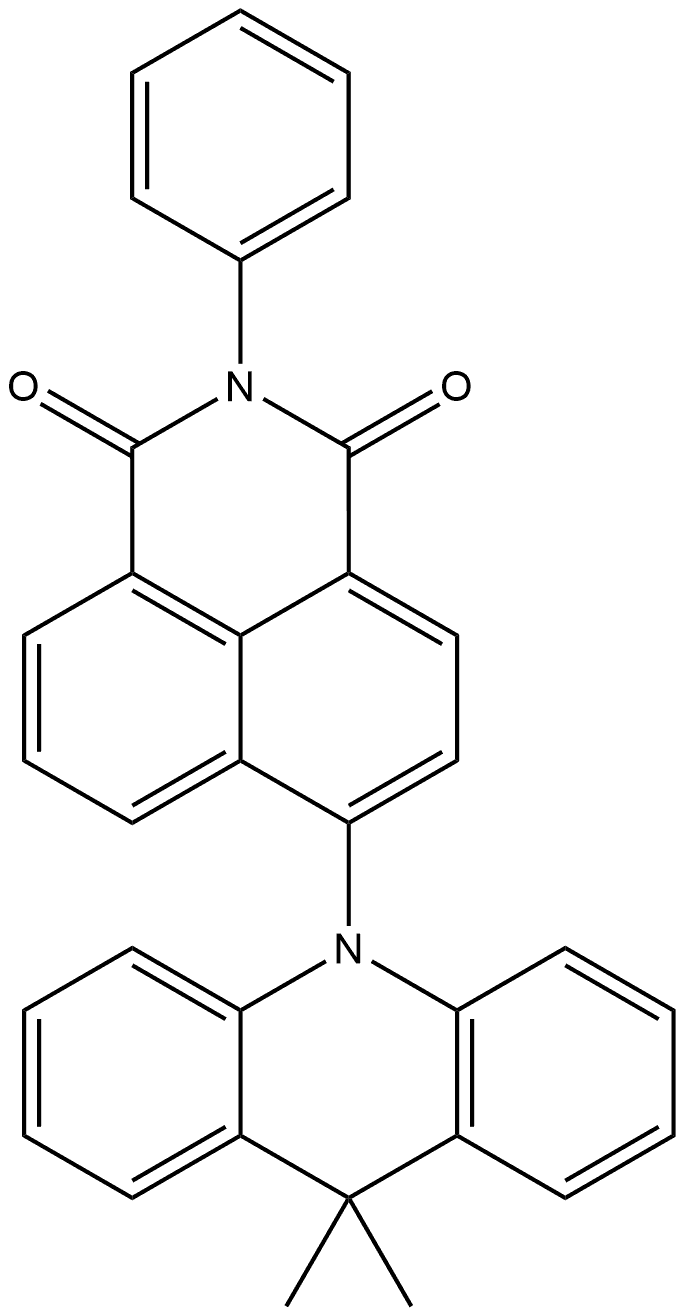 6-(9,9-dimethylacridin-10(9H)-yl)-2-phenyl-1H-benzo[de]isoquinoline-1,3(2H)-dione 结构式