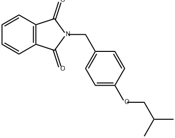 2-(4-异丁氧基苄基)异吲哚啉-1,3-二酮, 21244-29-1, 结构式