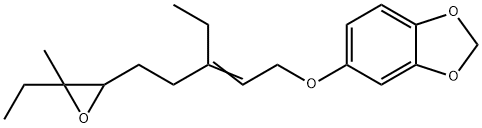 1,3-Benzodioxole, 5-[[3-ethyl-5-(3-ethyl-3-methyl-2-oxiranyl)-2-penten-1-yl]oxy]- Structure